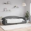 vidaXL Sof&aacute;-cama 90x200 cm tecido cinzento-escuro