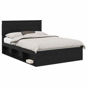 vidaXL Estrutura da Cama Preto 140 x 190 cm Madeira de Pinheiro Sólida