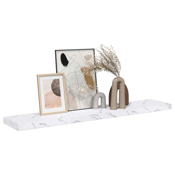 vidaXL Prateleira de Parede M&aacute;rmore Branco 120 x 23,5 x 4 cm