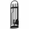 vidaXL Conjunto de ferramentas para lareira de 5 pe&ccedil;as 23x15x66 cm A&ccedil;o