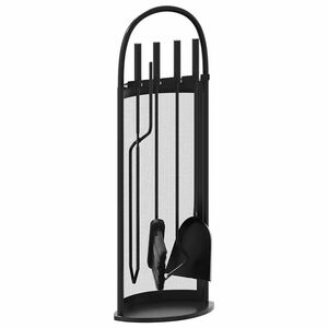 vidaXL Conjunto de ferramentas para lareira de 5 pe&ccedil;as 23x15x66 cm A&ccedil;o