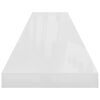 vidaXL Prateleiras de parede suspensas 2 pcs 120x23,5x3,8cm MDF branco