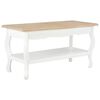 vidaXL Mesa de centro 87,5x42x44 cm pinho maci&ccedil;o branco e castanho