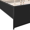 vidaXL Estrutura de cama 120x190 cm derivados de madeira/metal preto