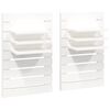 vidaXL Prateleiras de montagem na parede 2 pcs pinho maci&ccedil;o branco