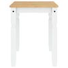 vidaXL Mesa de jantar Corona 112x60x75 cm madeira pinho maciça branco
