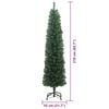 vidaXL &Aacute;rvore de Natal Artificial Verde 210 cm PVC e A&ccedil;o e Pl&aacute;stico