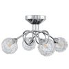vidaXL Candeeiro de teto abajures malha arame para 4 l&acirc;mpadas LED G9