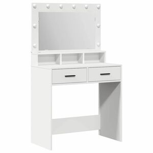 vidaXL Mesa de vestir Branco 79 x 41 x 135 cm Derivados de Madeira