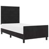 vidaXL Cama Box com cabeceira Preto 90 x 190 cm Veludo