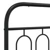 vidaXL Cabeceira de cama 183 cm metal preto