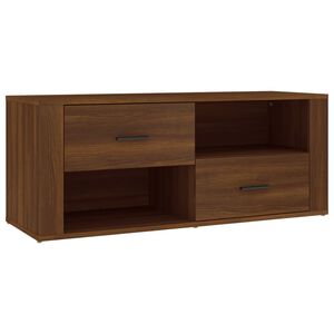 vidaXL M&oacute;vel TV 100x35x40 cm madeira processada cor carvalho castanho