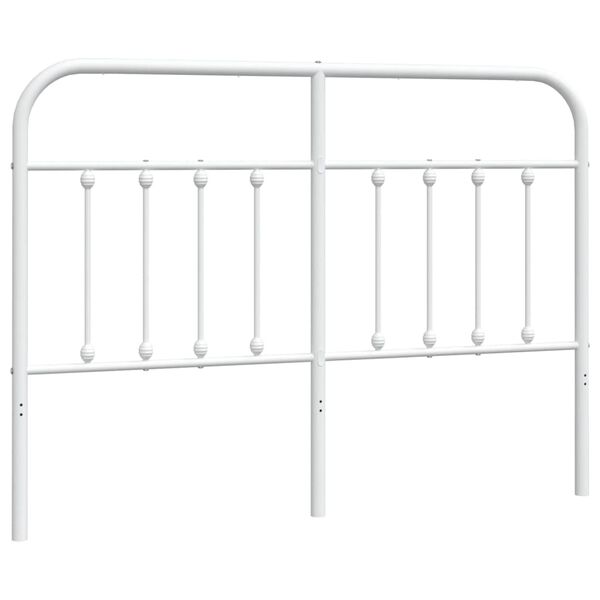 vidaXL Cabeceira de substitui&ccedil;&atilde;o 135 cm metal branco