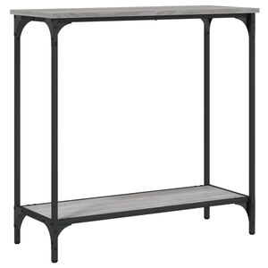 vidaXL Mesa consola 75x30,5x75 cm derivados de madeira cinzento sonoma