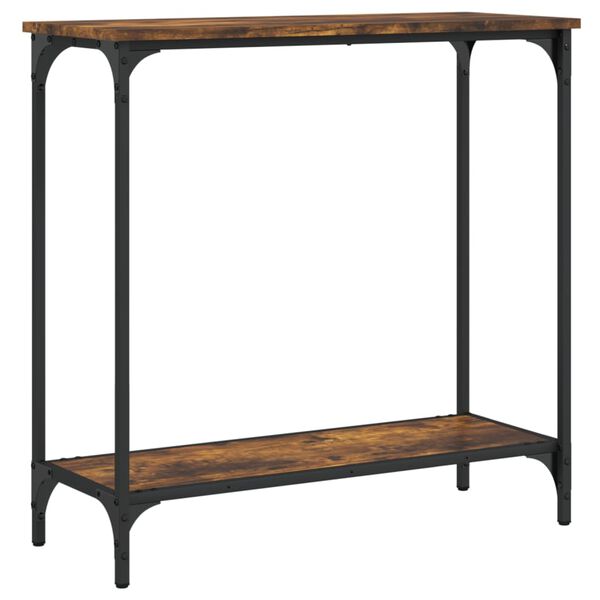 vidaXL Mesa consola 75x30,5x75 cm derivados de madeira carvalho fumado