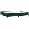 vidaXL Cama com molas/colch&atilde;o 200x200 cm veludo verde-escuro