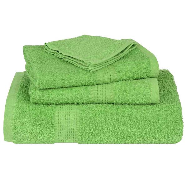 vidaXL Toalhas m&atilde;os FROGN 10pcs 50x100cm 360 g/m&sup2; verde ma&ccedil;a
