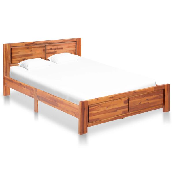 vidaXL Estrutura de cama 120x200 cm madeira de ac&aacute;cia maci&ccedil;a