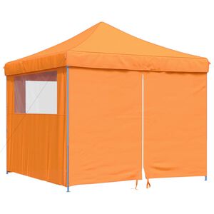 vidaXL Tenda para festas pop-up dobr&aacute;vel c/ 4 paredes laterais laranja