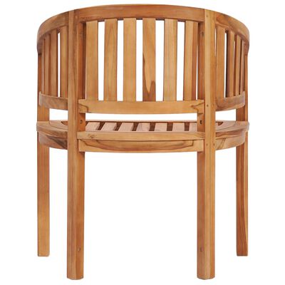 vidaXL Cadeiras de costas redondas 2 pcs madeira de teca maciça