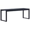 vidaXL Banco jardim 120,5 cm placa de PS preto