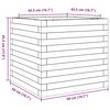 vidaXL Vaso/floreira de jardim 50x50x45,5 pinho maci&ccedil;o castanho mel