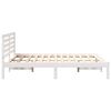 vidaXL Estrutura da Cama com cabeceira Branco 140 x 190 cm