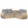 vidaXL Conjunto de Sof&aacute;s 5 unid. Bege e Cinza Claro