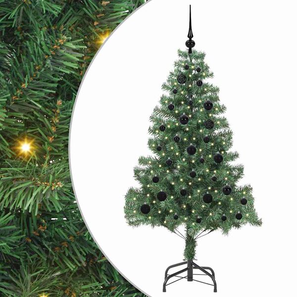 vidaXL &Aacute;rvore de Natal com 150 LEDs com suporte Verde 150 cm PVC
