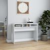 vidaXL Mesa consola 105x30x80 cm derivados de madeira branco brilhante