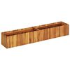 vidaXL Floreira de jardim 150x30x25 cm madeira de ac&aacute;cia maci&ccedil;a