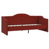 vidaXL Sof&aacute;-cama c/ sa&iacute;da USB 90x200 cm tecido vermelho tinto