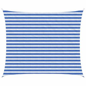 vidaXL Vela de Sombra Azul e Branco 2,5 x 4 m HDPE