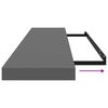 vidaXL Prateleira de parede suspensa 120x23,5x3,8 cm MDF cinzento