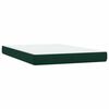 vidaXL Cama box spring c/ colch&atilde;o e LED 160x210 cm veludo verde escuro