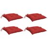 vidaXL Almofad&otilde;es de cadeira 4 pcs 40x40x7 cm tecido oxford vermelho