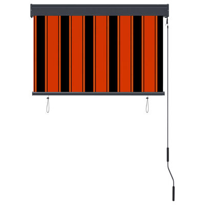 vidaXL Estore de rolo para exterior 100x250 cm laranja e castanho