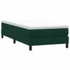 vidaXL Box Cama de Molas sem Colch&atilde;o Verde Escuro 100x210 cm Veludo