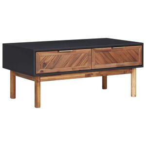 vidaXL Mesa de centro 90x50x40 cm madeira de ac&aacute;cia maci&ccedil;a e MDF