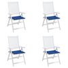 vidaXL Almofadões p/ cadeiras jardim 4 pcs 40x40x4 cm oxford azul real