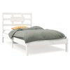 vidaXL Estrutura de cama solteiro 90x190 cm madeira maci&ccedil;a branco