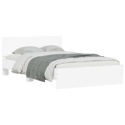vidaXL Estrutura de cama com cabeceira 120x190 cm branco