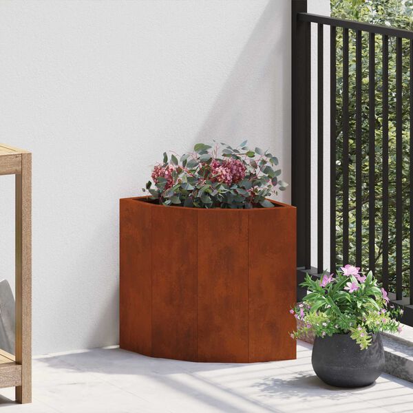 vidaXL Vaso de Canto Ferro Enferrujado 30 x 30 x 35 cm A&ccedil;o corten