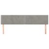 vidaXL Cabeceiras cinzento-claro 160x5x78/88 cm veludo