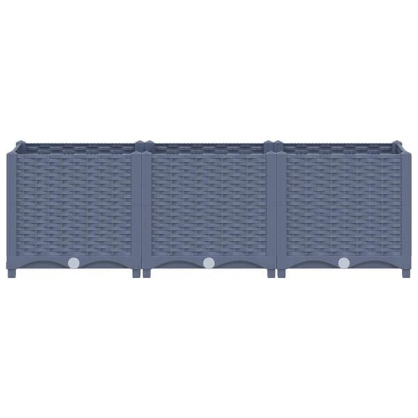 vidaXL Canteiro elevado 120x40x38 cm polipropileno