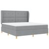 vidaXL Cama Box Springs com Colch&atilde;o Cinza Escuro 90x190 cm tecido