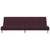 vidaXL Sof&aacute;-cama de 2 lugares com apoio de p&eacute;s tecido roxo