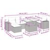 vidaXL 8 pcs conjunto sof&aacute;s jardim com almofad&otilde;es vime PE/ac&aacute;cia preto