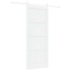 vidaXL Porta Deslizante Branco 83 x 202 cm Madeira de Pinho Maci&ccedil;a