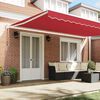 vidaXL Toldo Retr&aacute;til Vermelho 500 &times; 300 cm Tecido e Metal
